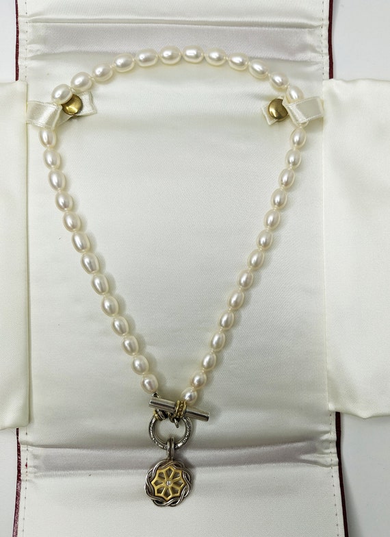 Slane Slane 18k Yellow Gold Sterling Silver Freshwater Pearl