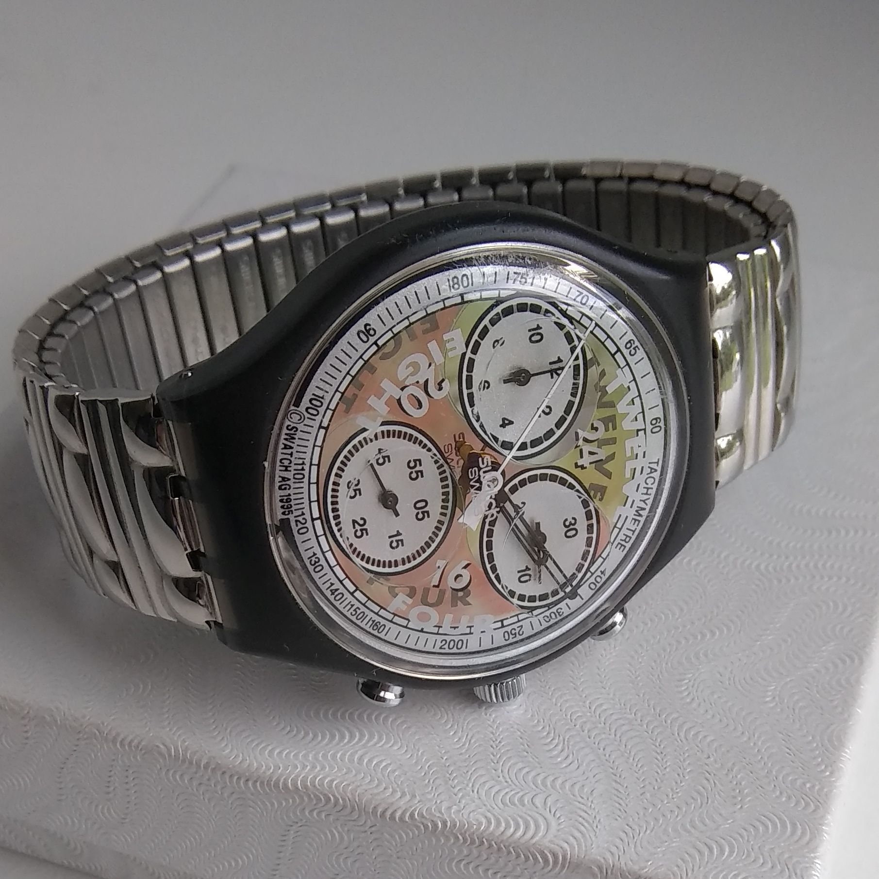 Swatch Watch AG 1995 Vintage Chronograph Swiss Made Stretch | Etsy