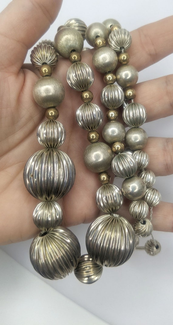 Designer Sterling Silver Adda Puffy Textured Orbs… - image 9