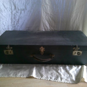 Old large cardboard suitcase