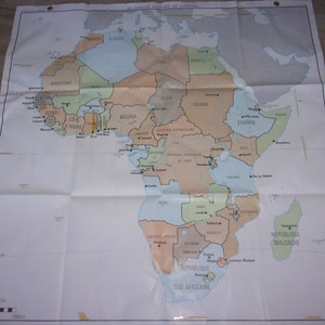 Ancienne carte scolaire Afrique