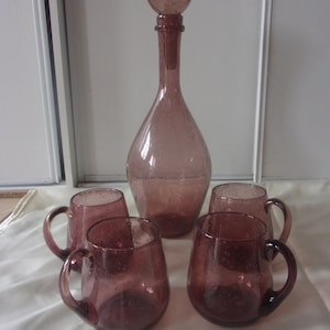 BIOT glass decanter and mugs