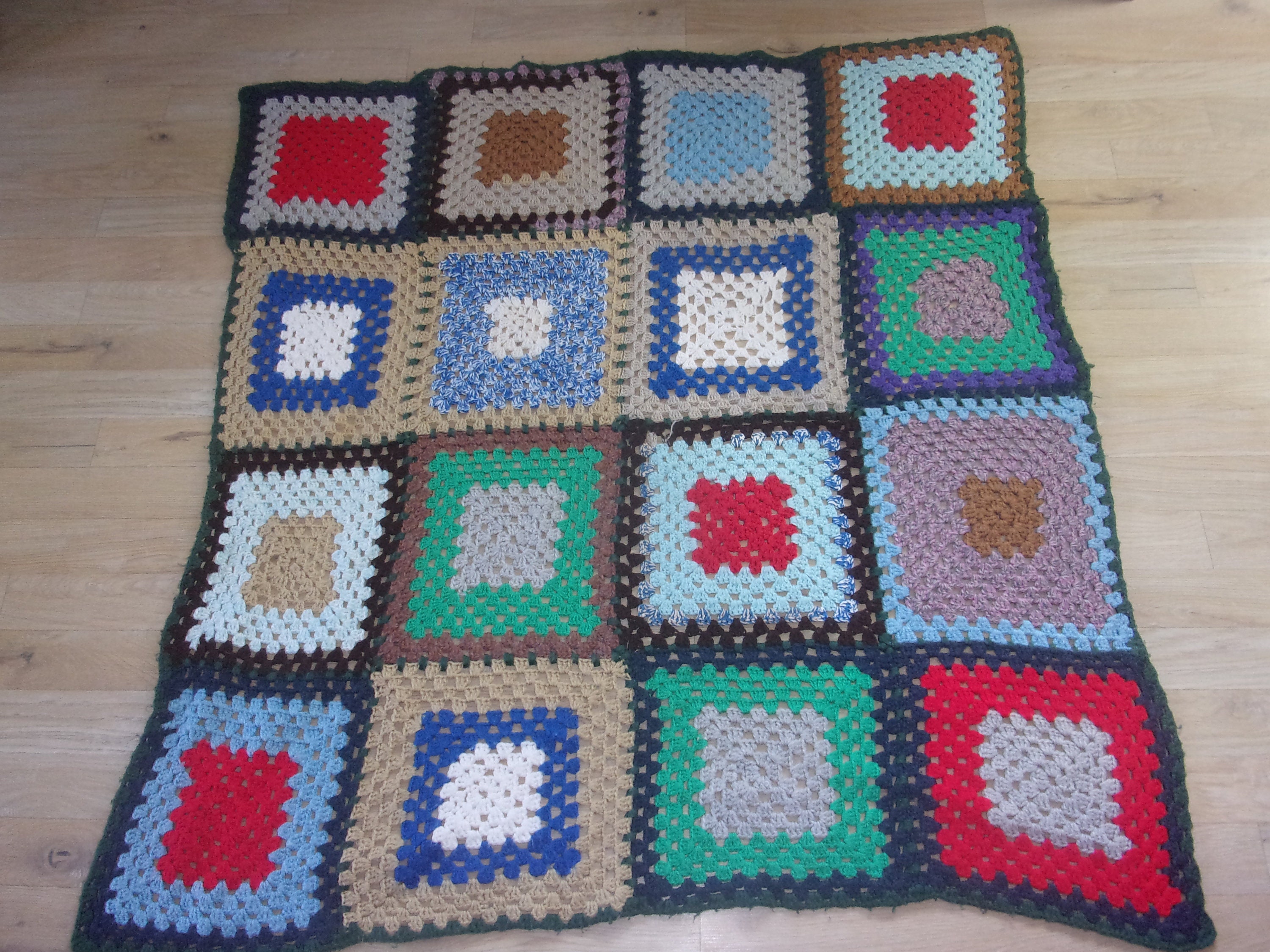 Couverture/Plaid Pour Enfant Patchwork Au Crochet