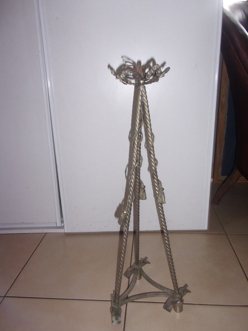 Vintage twisted iron chandelier