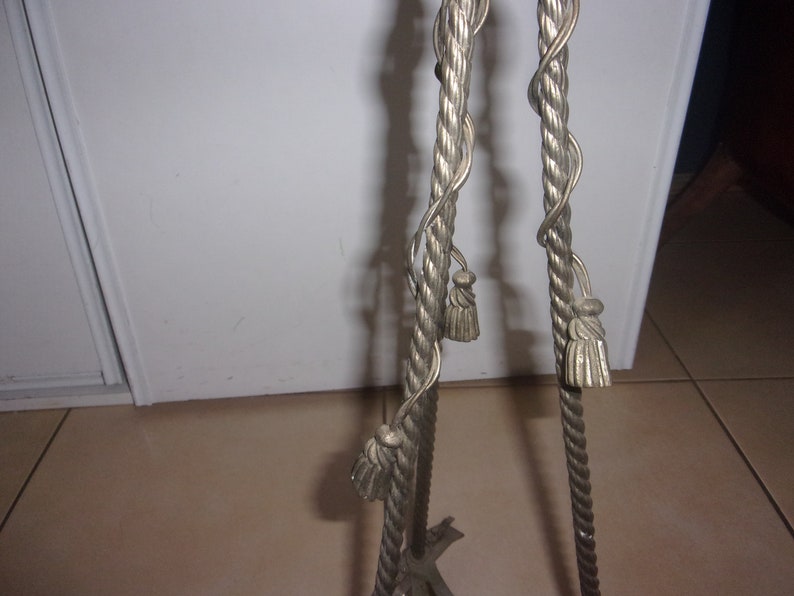 Vintage twisted iron chandelier