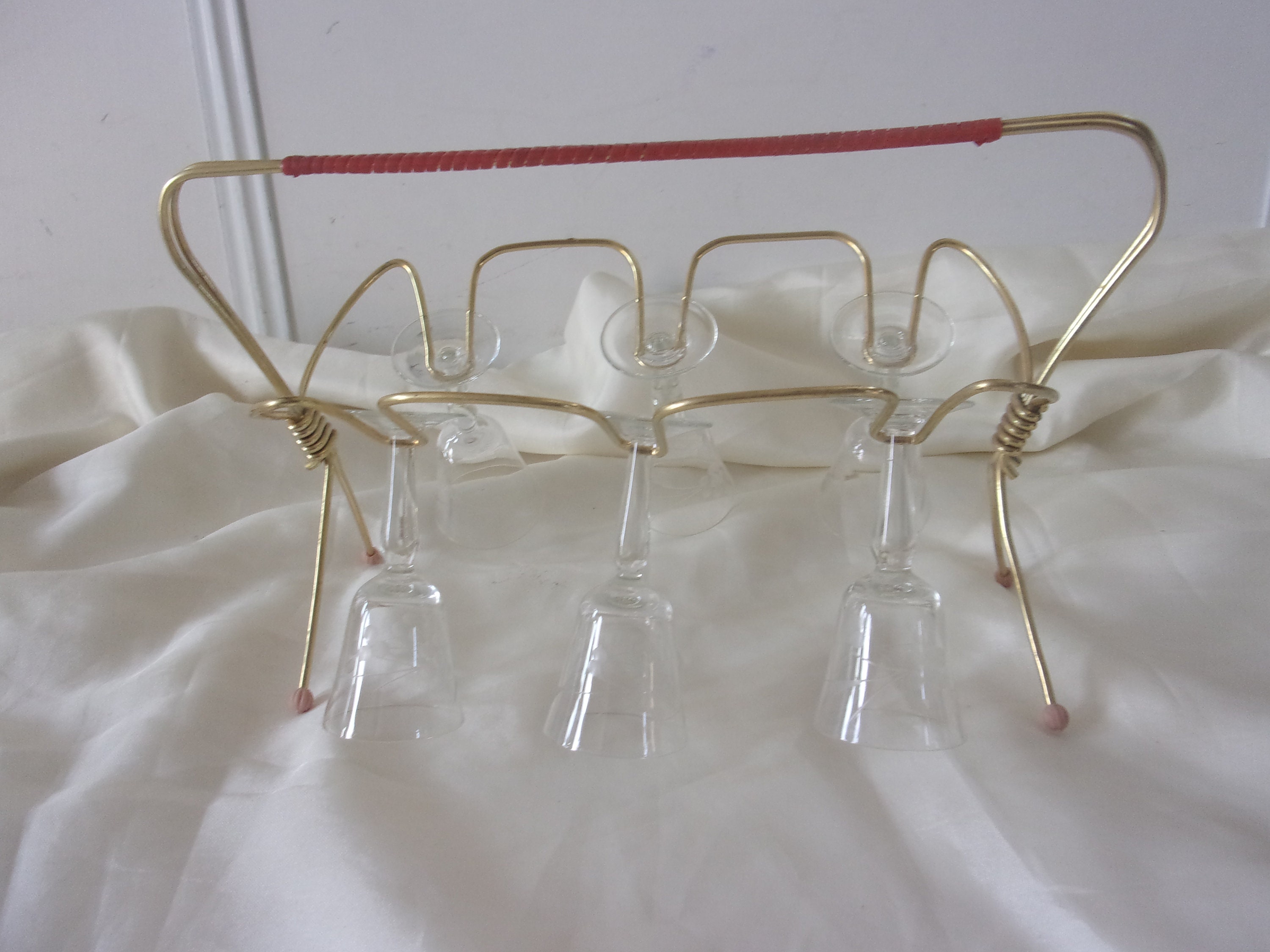 Service à Liqueur avec Panier Support Vintage