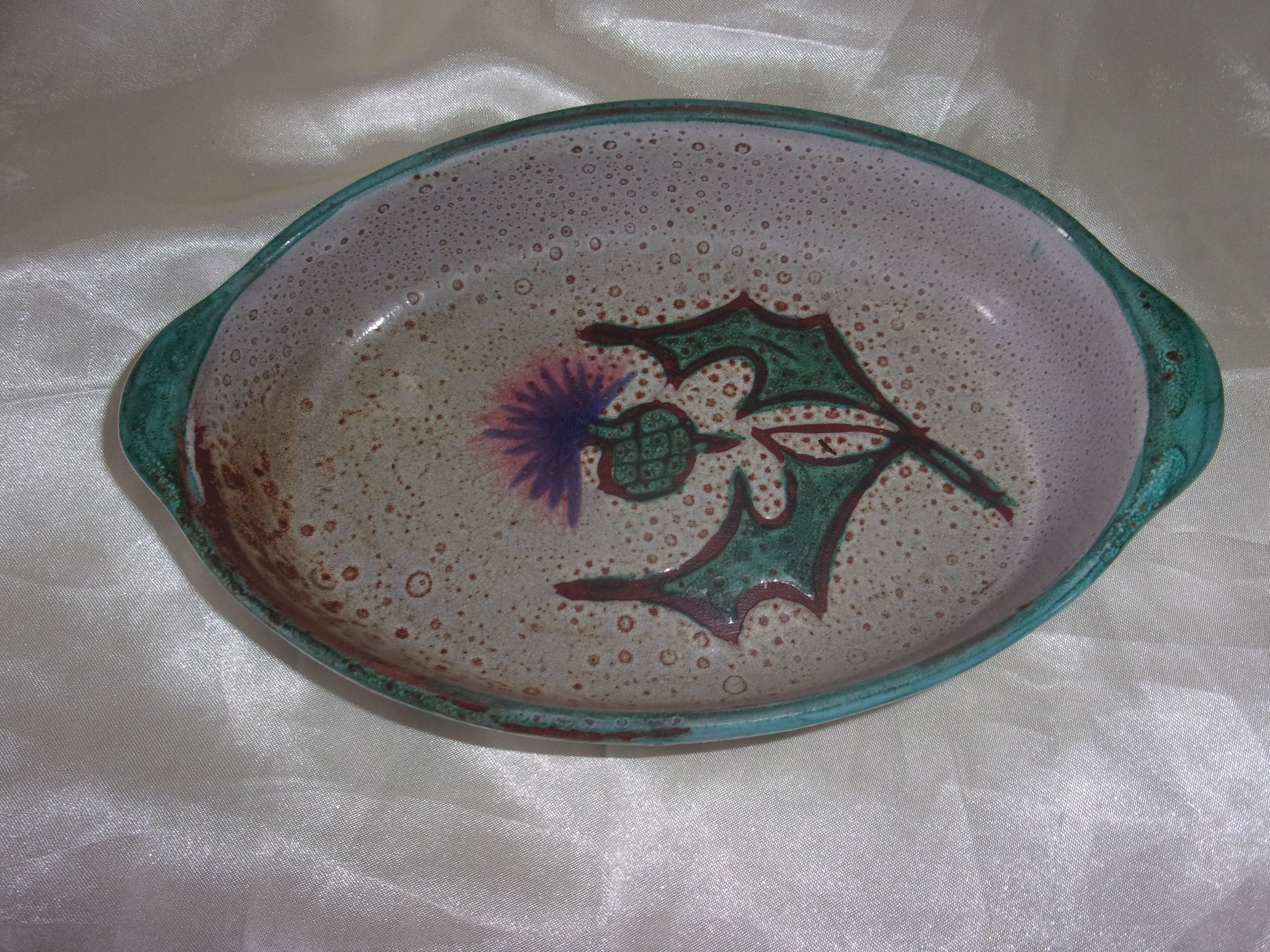 Petit Plat à Gratin Décor Chardon