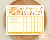 EDITABLE Fall Autumn Chore Chart Reward Chart Behavior - Etsy