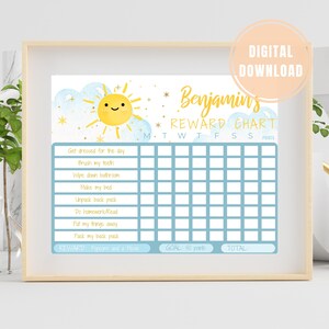 MODIFIABLE Vous êtes mon tableau de responsabilité Sunshine, tableau de récompense, tableau météo enfants, tableau de corvée PDF, tableau de corvée pour les enfants, soleil mignon