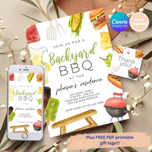 BBQ digitale Einladung, Pool-Party-Einladung Sommer Pool Party einladen, Grill und Chill digitaler Download einladen bearbeitbare Vorlage Evite