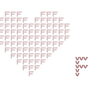 Benutzerdefinierte Fraktale Herz - drei-Ebenen-rot auf weiß - einzigartige maßgeschneiderte Retro-Design - Hochzeit, Valentinstag, Einladung, Grußkarte, Logo,