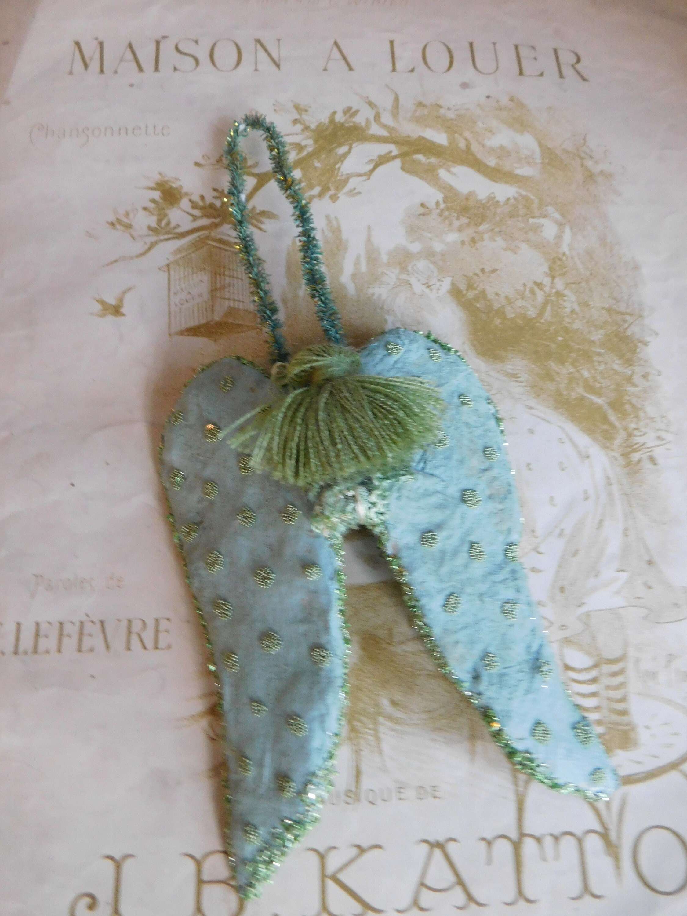 Décoration d'ailes d'ange, Ailes Décoratives de Coton Filé, Procession, Ornement Filé d'inspiration