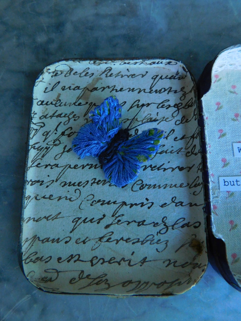 Altered altoid tin Repurposed vintage tin French vintage tin
