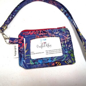 Floral Fabric ID Lanyard Wallet: Travel Essentials
