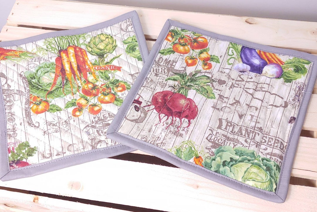 Kitchen Hot Pads, Set of 2 Quilted Hot Pads Etsy