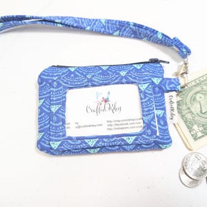 Blue Fabric ID Lanyard Wallet: College Student Essentials