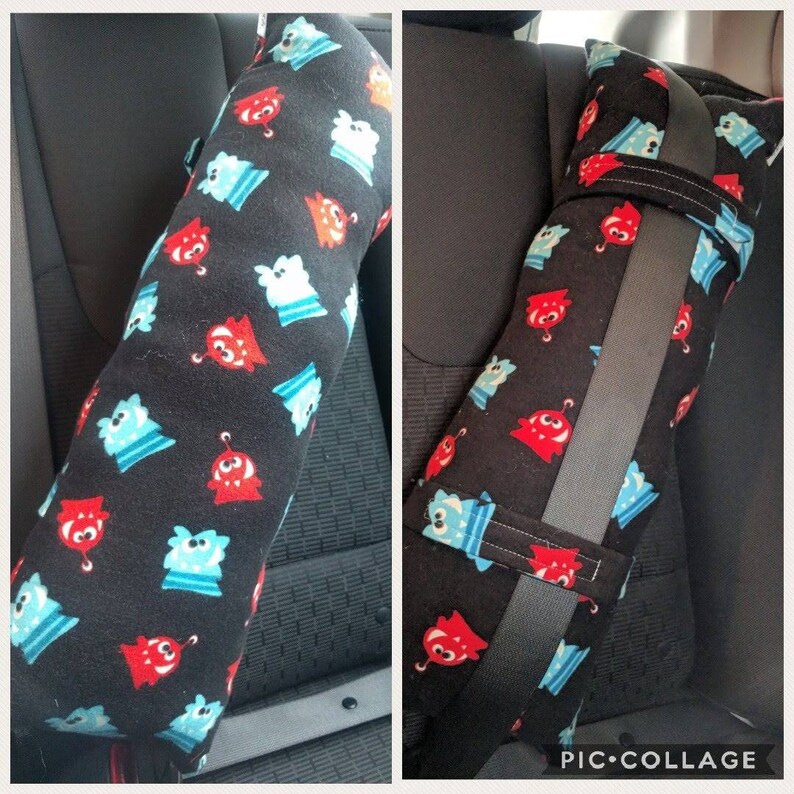 Monster Seat Belt Pillow Kids Car Pillow Kids Travel Pillow Etsy