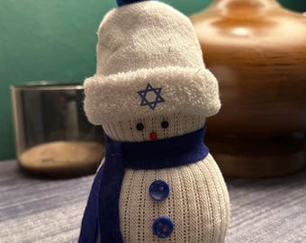 Muñeco de nieve de calcetín - Hanukkah