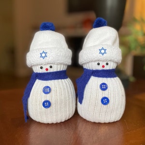 Sock Snowman - Hanukkah