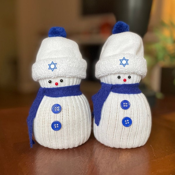 Sock Snowman - Hanukkah