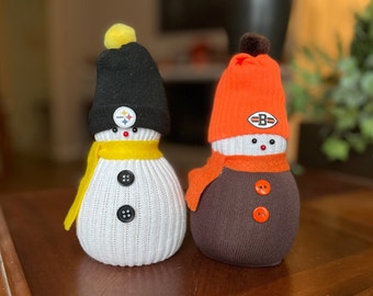 Sock Snowmen - Custom SPORTS - Pick your favorite team!