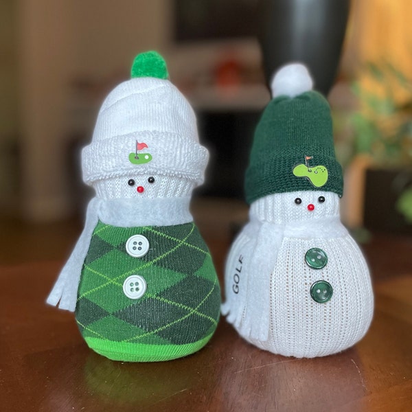 Sock Snowmen - Custom Theme - Golf, Soccer, Sports, Harley-Davidson