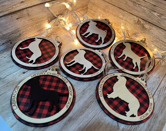 Personalized Dog Breed Ornament, Multi Layered