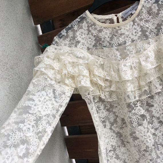 Chantal Thomass Paris romantic lace ruffled white… - image 7