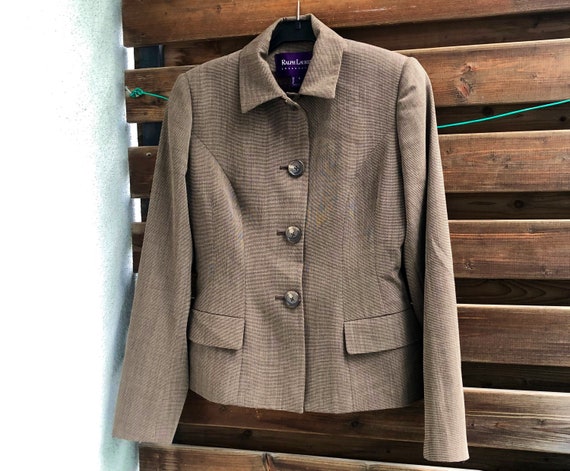 Ralph Lauren Purple Label, Ralph Lauren Collection Purple Label wool brown jacket / coat S-M