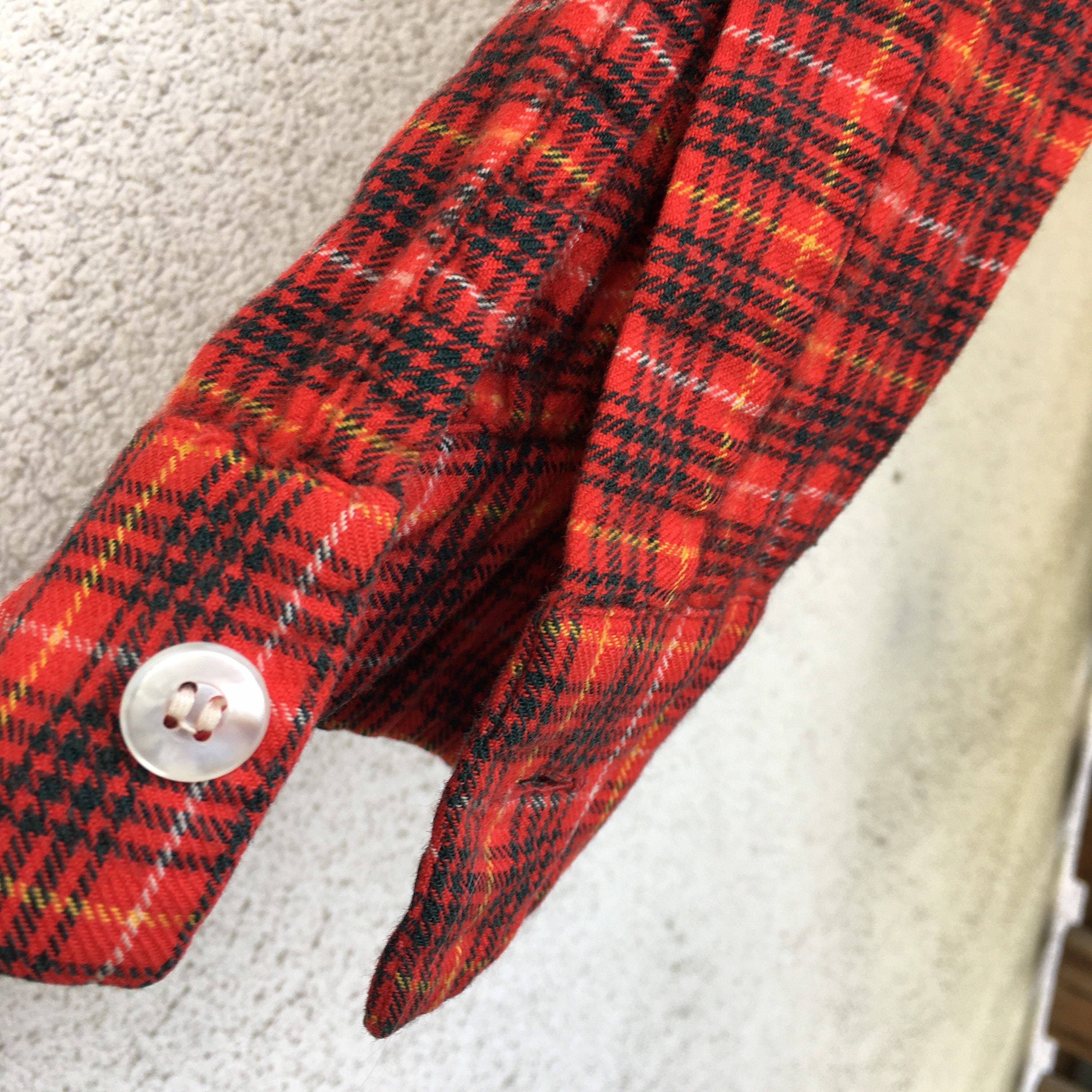 50s Vintage Wool Cotton Flannel Skipper Wilson Brothers Plaid