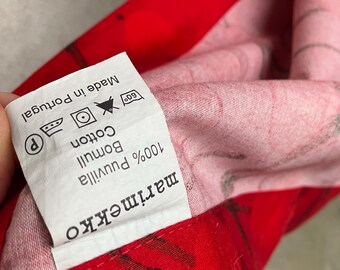 Marimekko Lumimarja (snowberry) Print Red Vintage Runner - Etsy
