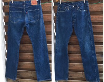 Levis 501 Dark Blue Vintage Medium High 