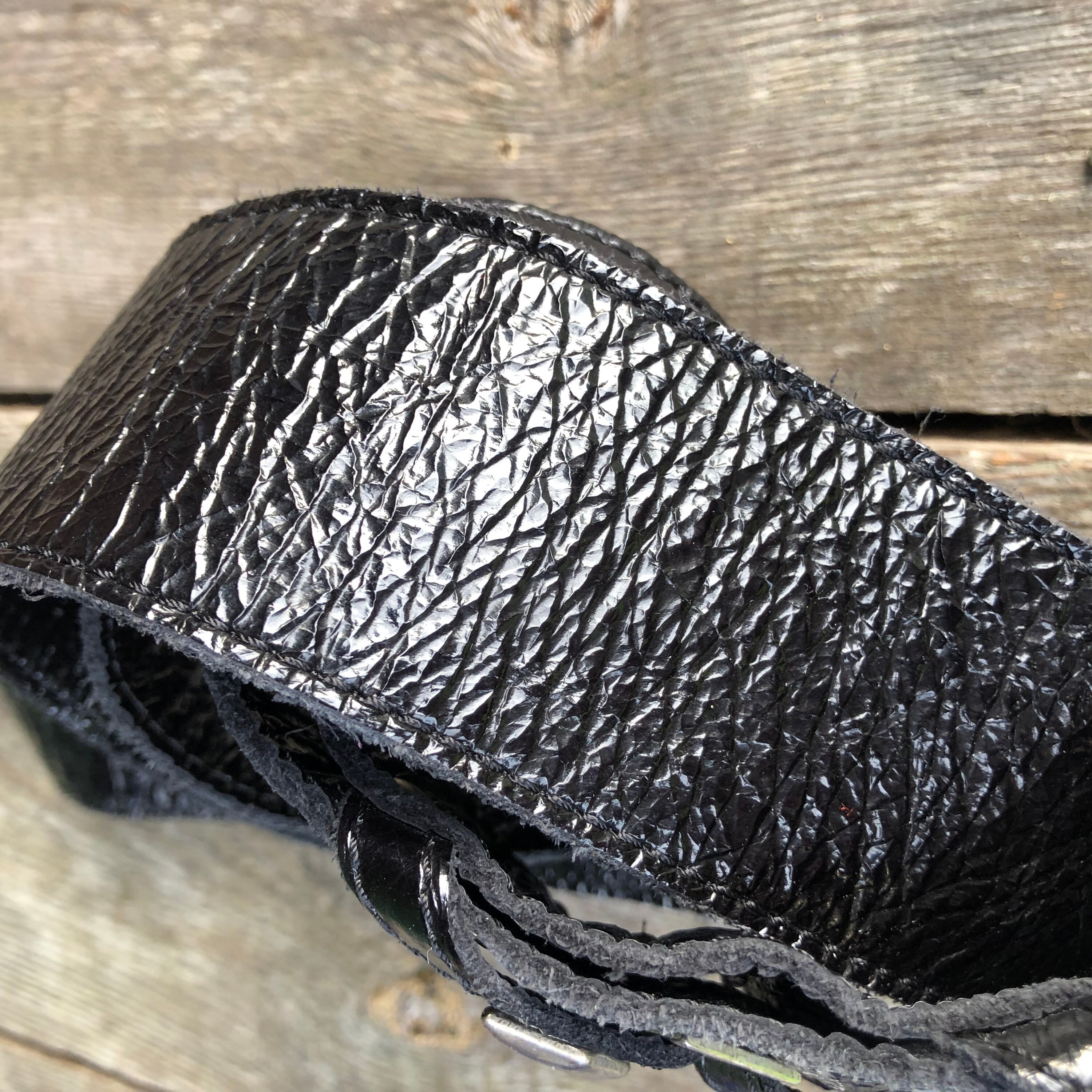 Diesel Real / Genuine Leather Italian Black Wide Metal