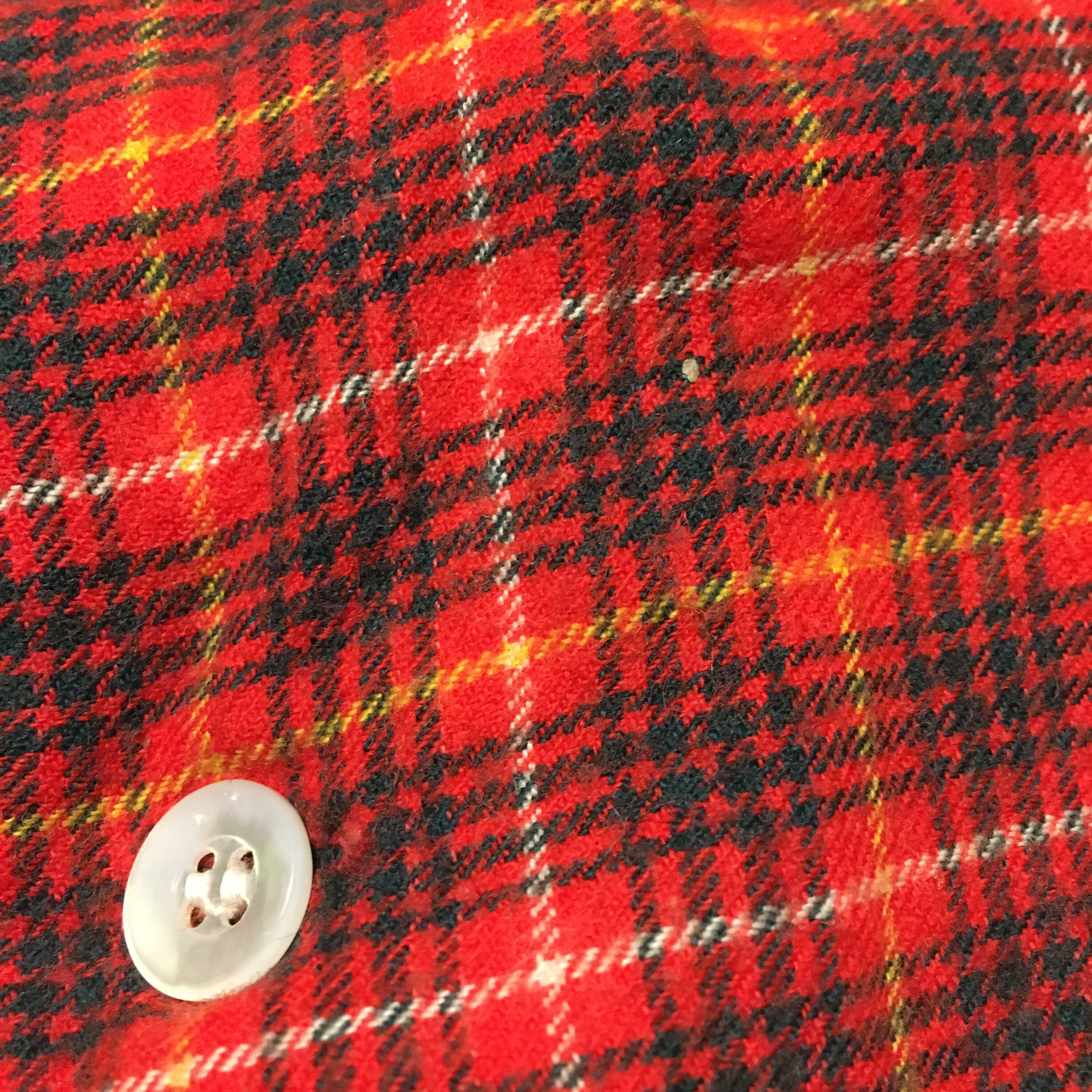 50s Vintage Wool Cotton Flannel Skipper Wilson Brothers Plaid