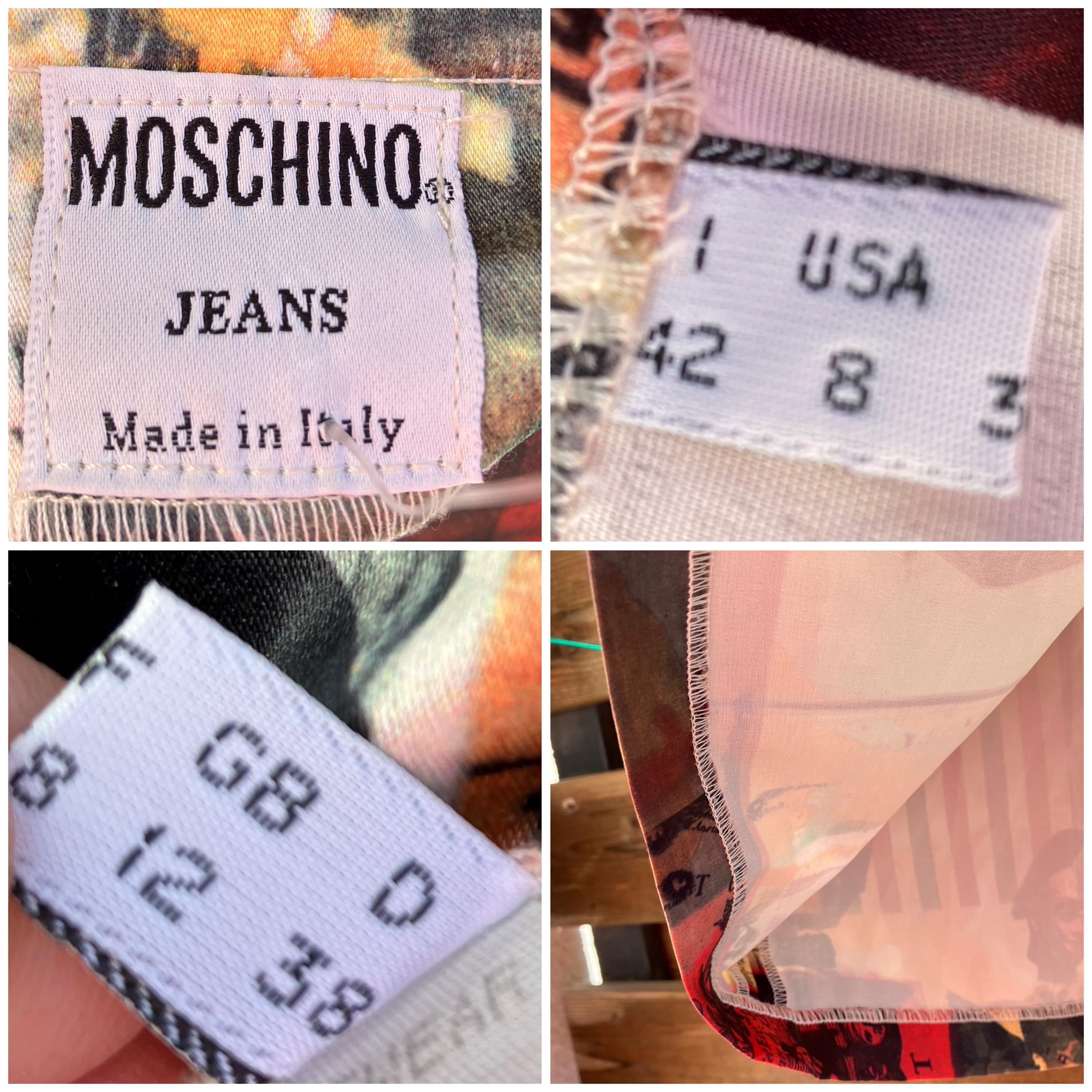 Moschino Jeans Vintage Printed Skirt IT42, D38, USA8 - Etsy