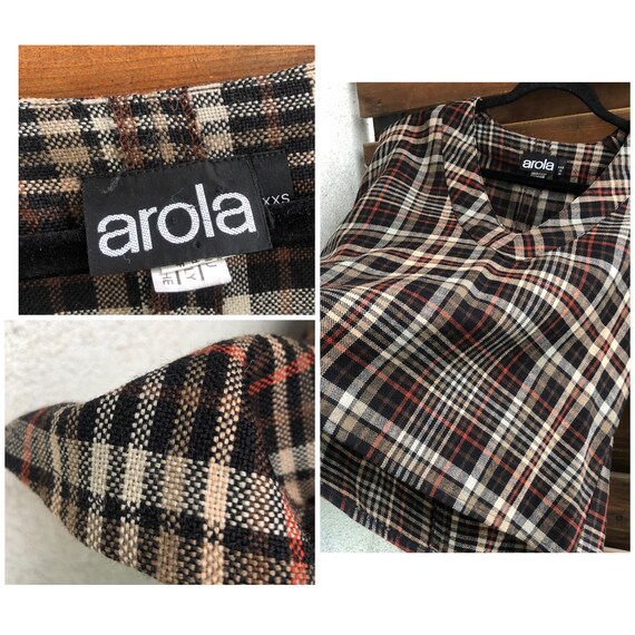 Wool 60s Finnish vintage Arola woven cropped plai… - image 9