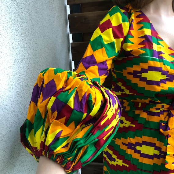 Super Special Vintage Handmade Wrap Cut Multicolored Harlequin 