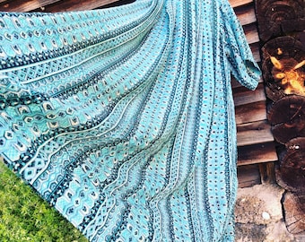 Handmade silk vintage dress size S-M.