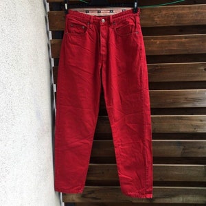 Levis 510 high waist red button fly jeans labelled W29 L28, see actual measurements image 6