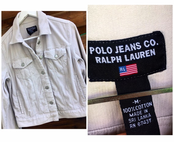 Ralph Lauren Polo Jeans Co Corduroy off White Jacket / Coat - Etsy Denmark