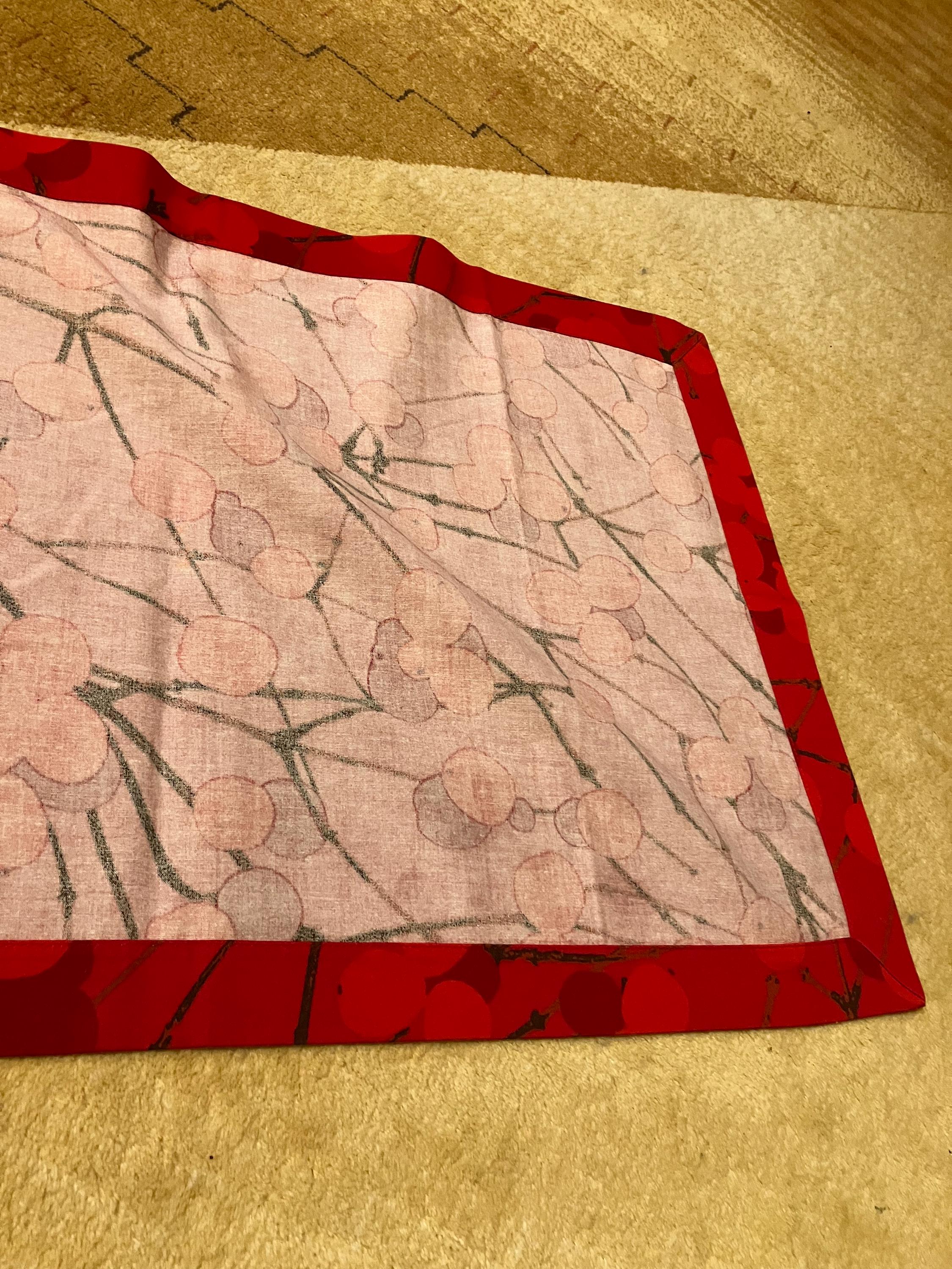 Marimekko Lumimarja (snowberry) Print Red Vintage Runner - Etsy