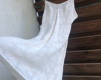 100% silk Victoria’s Secret cream vintage slip (dress) lingerie, nightgown , camisole S