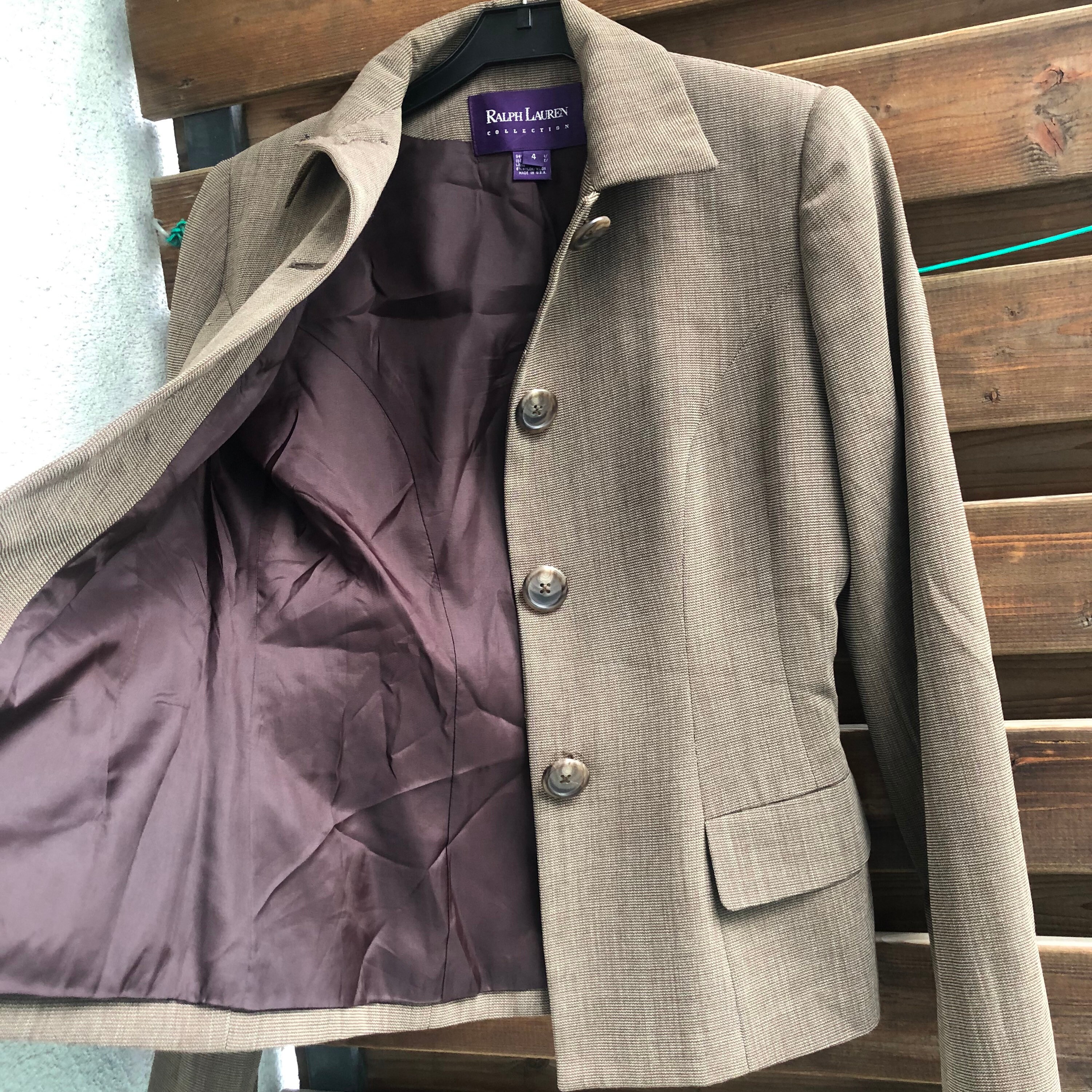 Ralph Lauren Collection Purple Label Wool Brown Jacket