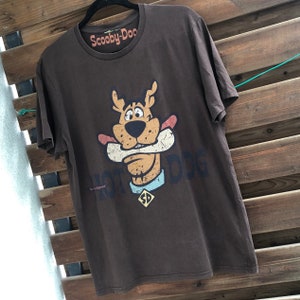 Scooby Doo Disney vintage brown distressed t shirt / tee L-XL