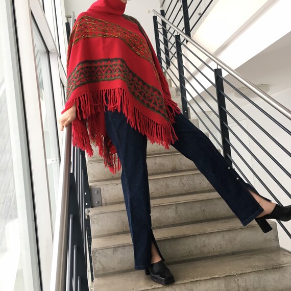 100% Wool 60s Finnish Vintage Arola Woven Poncho / Cape. - Etsy