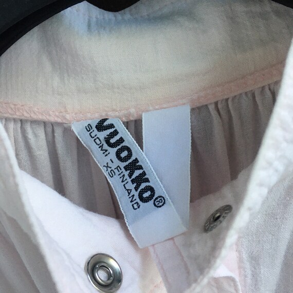 Vuokko Finnish vintage pale pink jacket / shirt X… - image 3