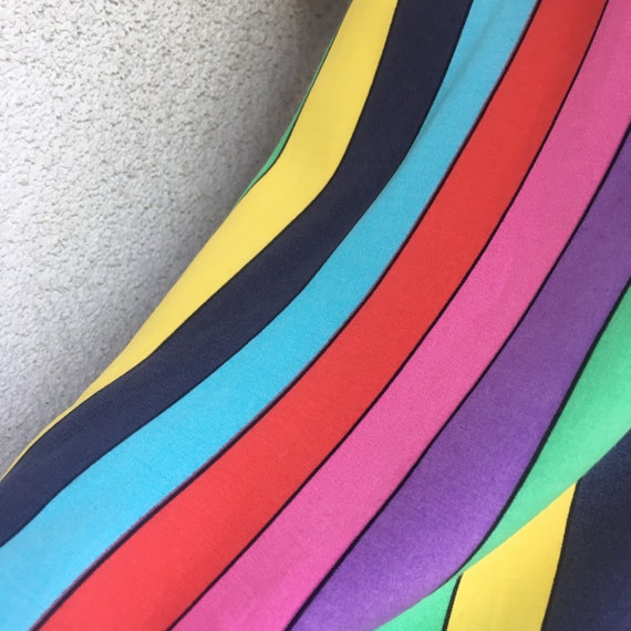 Kurt Kellermann rainbow multicolored striped vintage button down shirt / blouse M-XL View 6