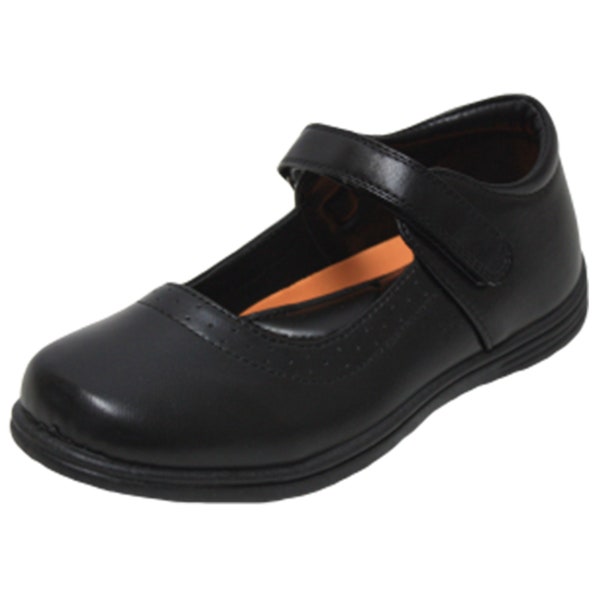 Girls Black Mary Jane School Shoe