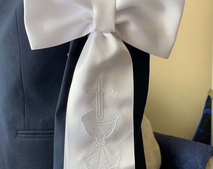 Communion Armband With Embroidered Chalis Etsy