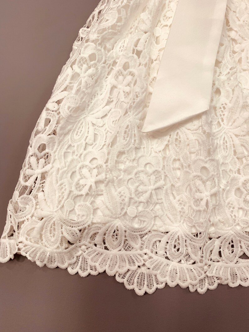 Girls Lace Christening Gown Lace Baptism Gown Ivory Lace Etsy